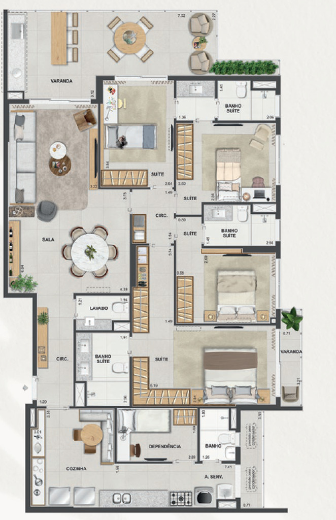 Apartamento, 3 quartos, 143 m² - Foto 54