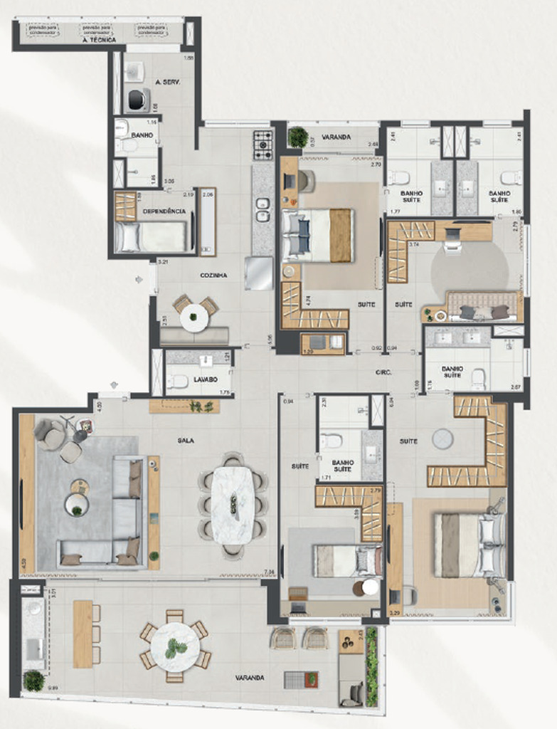 Apartamento, 3 quartos, 143 m² - Foto 56