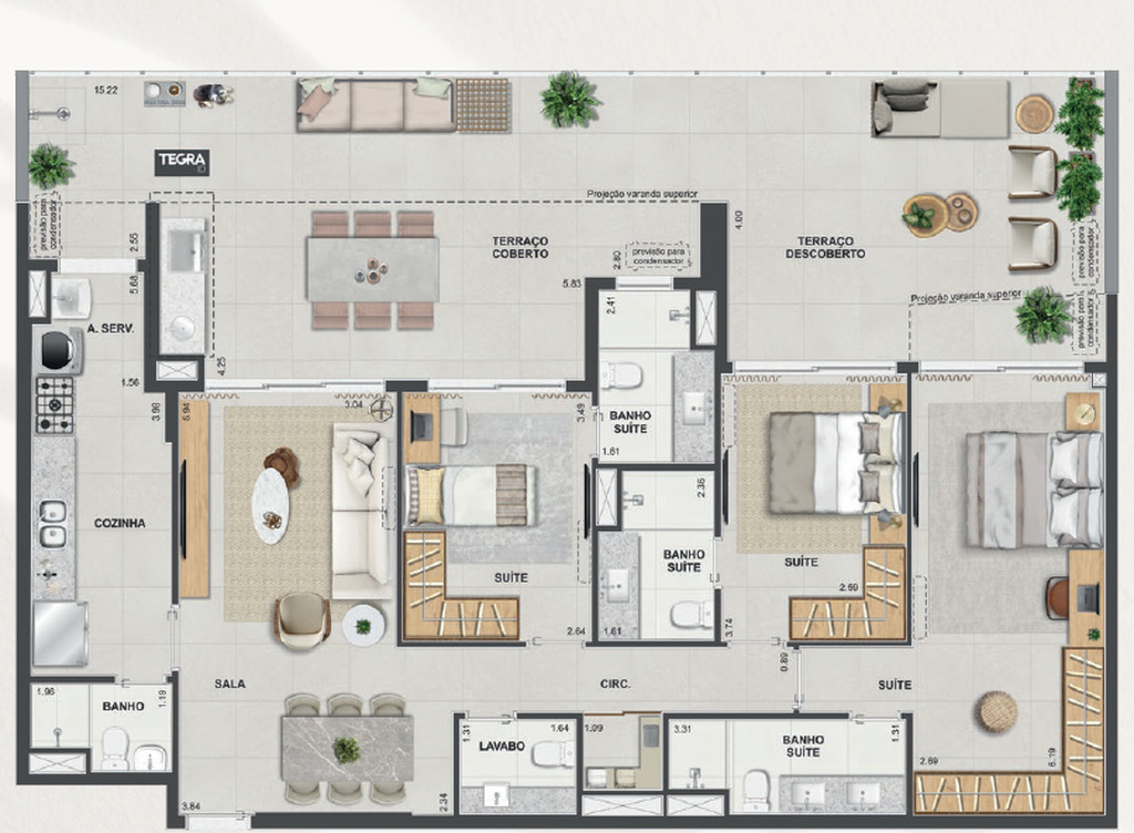 Apartamento, 3 quartos, 143 m² - Foto 53