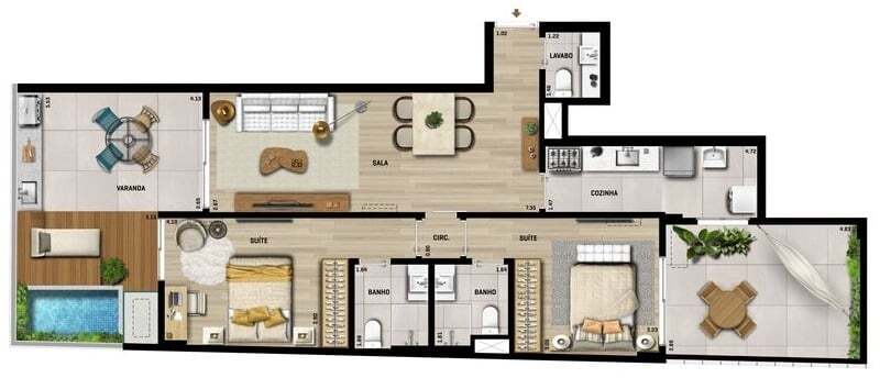 Apartamento à venda com 3 quartos, 133m² - Foto 35