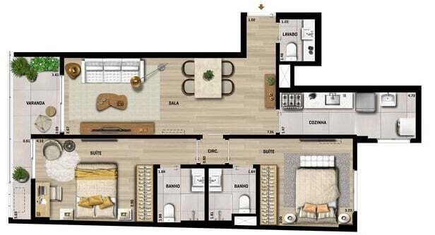 Apartamento à venda com 3 quartos, 133m² - Foto 33