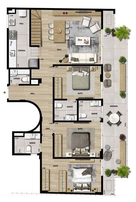 Apartamento à venda com 3 quartos, 133m² - Foto 42