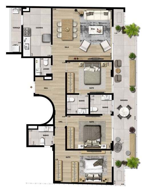 Apartamento à venda com 3 quartos, 133m² - Foto 37