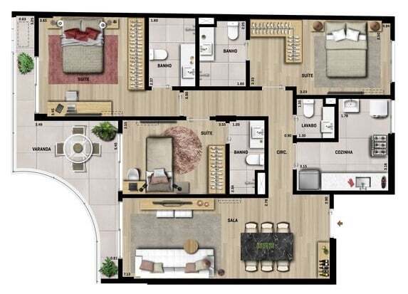 Apartamento à venda com 3 quartos, 133m² - Foto 34