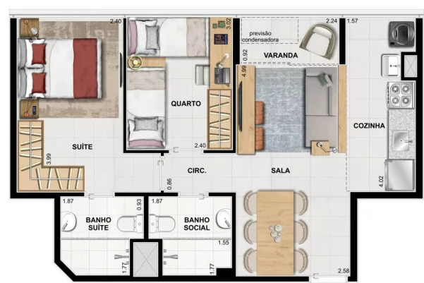Apartamento, 2 quartos, 55 m² - Foto 13
