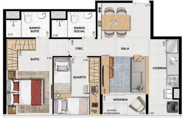 Apartamento, 2 quartos, 55 m² - Foto 14