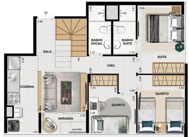 Apartamento, 2 quartos, 55 m² - Foto 23