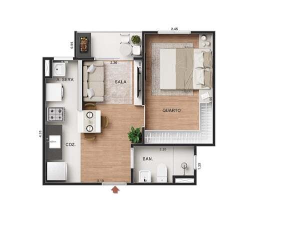 Apartamento à venda com 2 quartos, 42m² - Foto 14