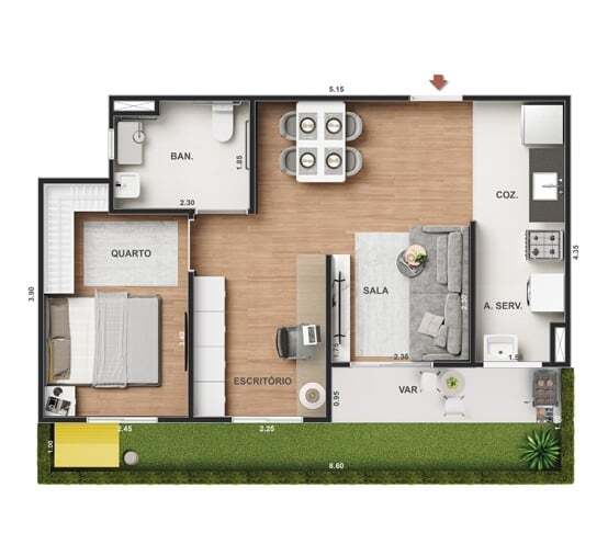 Apartamento à venda com 2 quartos, 42m² - Foto 19