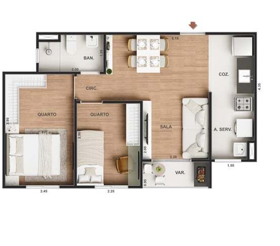 Apartamento à venda com 2 quartos, 42m² - Foto 17