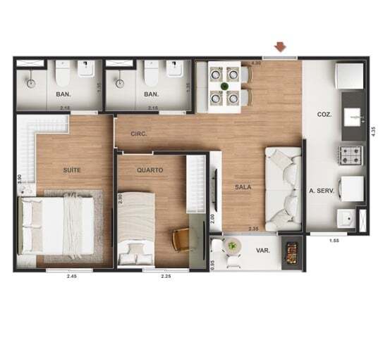 Apartamento à venda com 2 quartos, 42m² - Foto 18