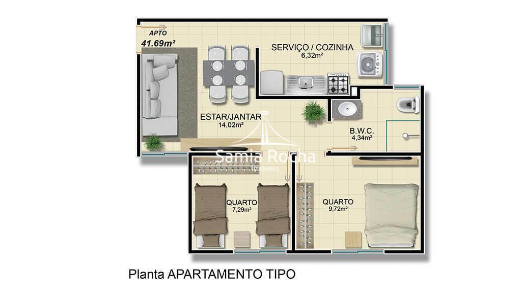 Apartamento à venda com 2 quartos, 48m² - Foto 18