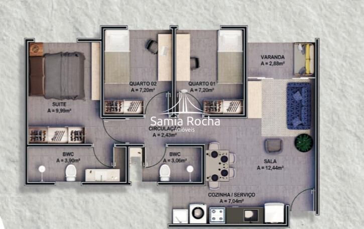 Apartamento à venda com 3 quartos, 64m² - Foto 15