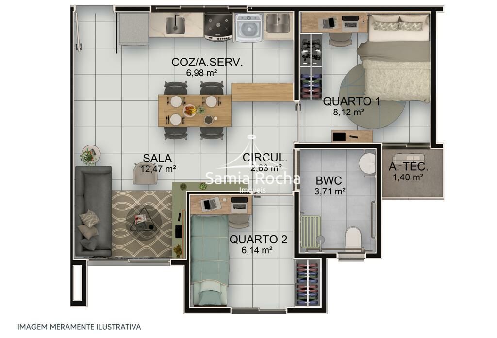 Apartamento à venda com 2 quartos, 45m² - Foto 15