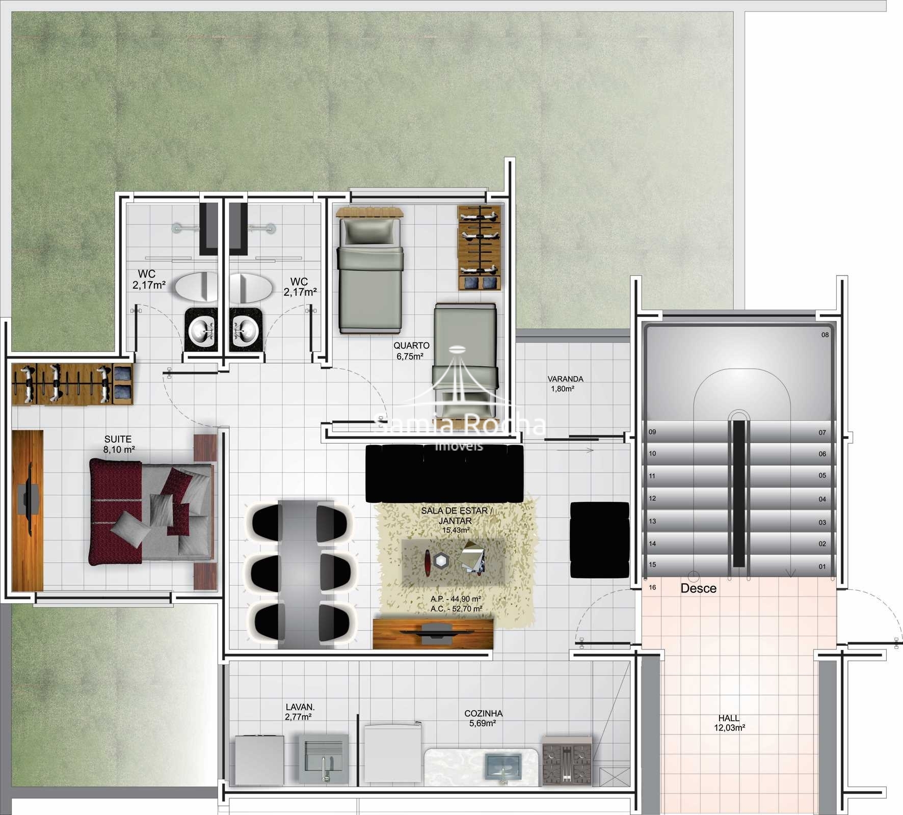 Apartamento à venda com 2 quartos, 53m² - Foto 19