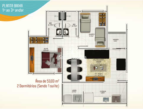 Apartamento à venda com 2 quartos, 53m² - Foto 18