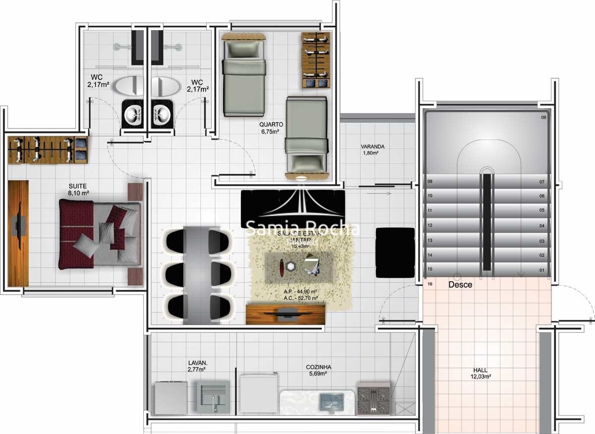 Apartamento à venda com 2 quartos, 53m² - Foto 20