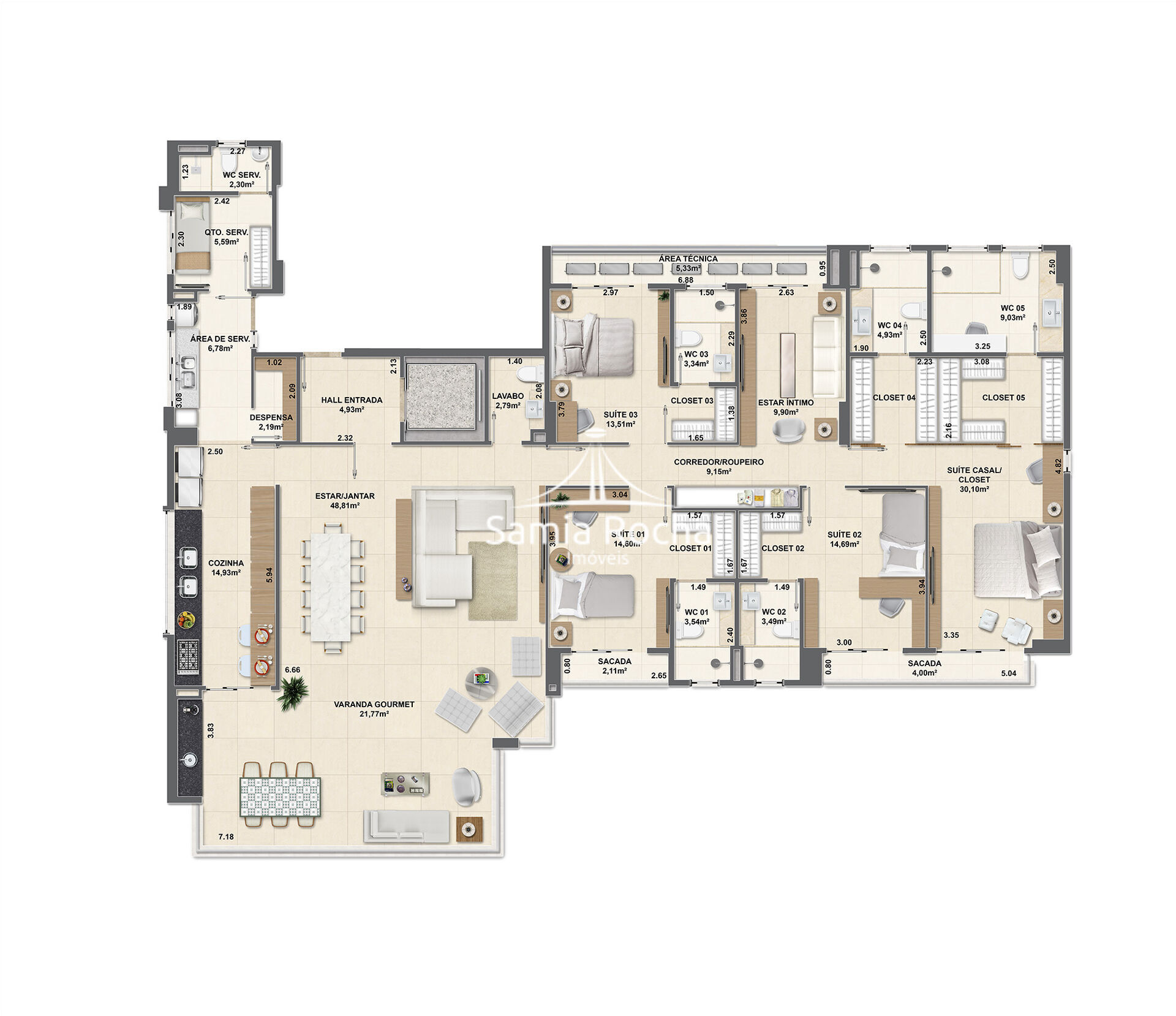 Apartamento à venda com 4 quartos, 377m² - Foto 16