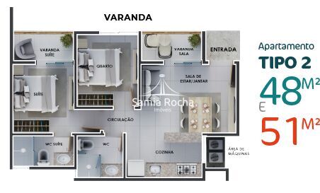 Apartamento à venda com 2 quartos, 48m² - Foto 15