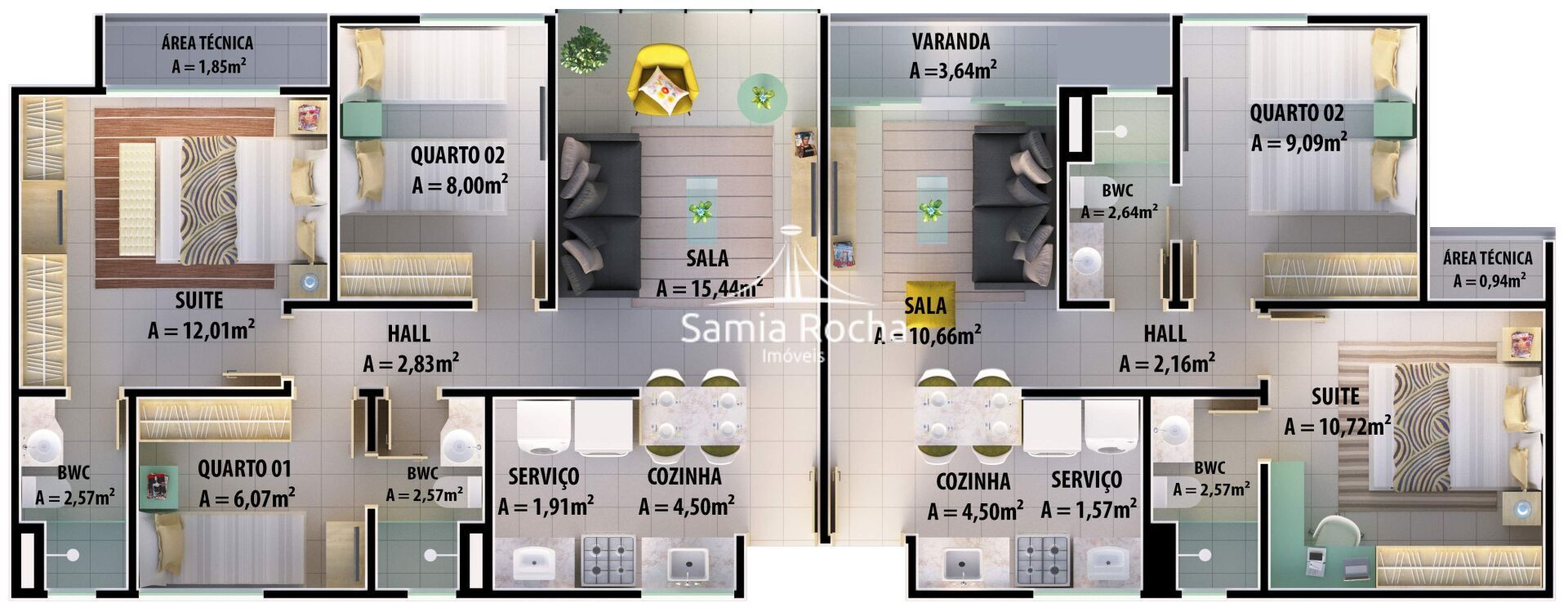 Apartamento à venda com 3 quartos, 66m² - Foto 11