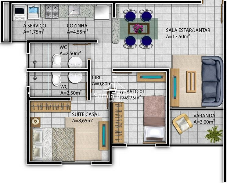 Apartamento à venda com 3 quartos, 66m² - Foto 5