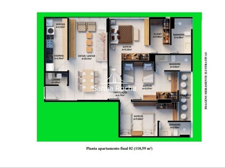 Apartamento à venda com 3 quartos, 110m² - Foto 18