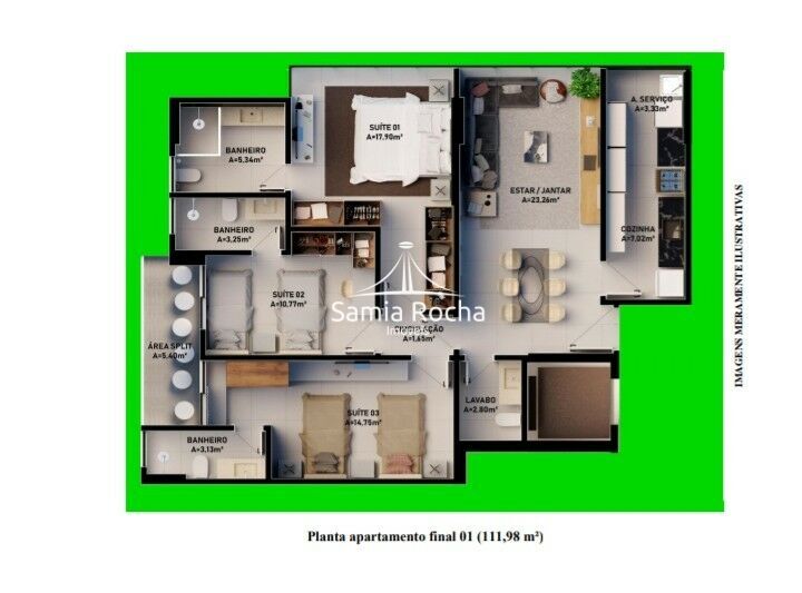 Apartamento à venda com 3 quartos, 110m² - Foto 19