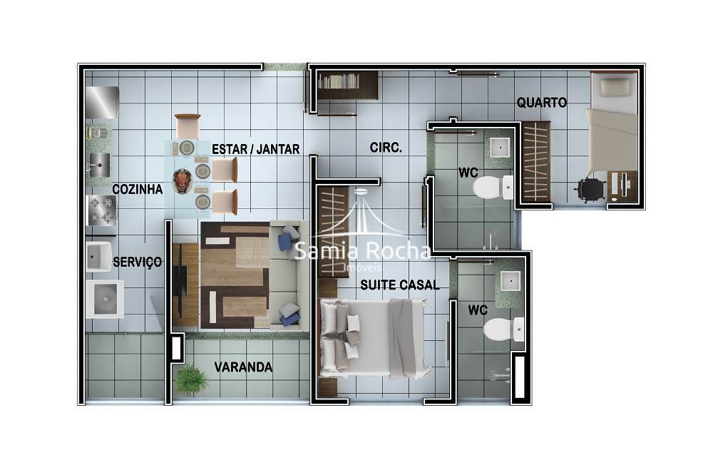 Apartamento à venda com 2 quartos, 55m² - Foto 17