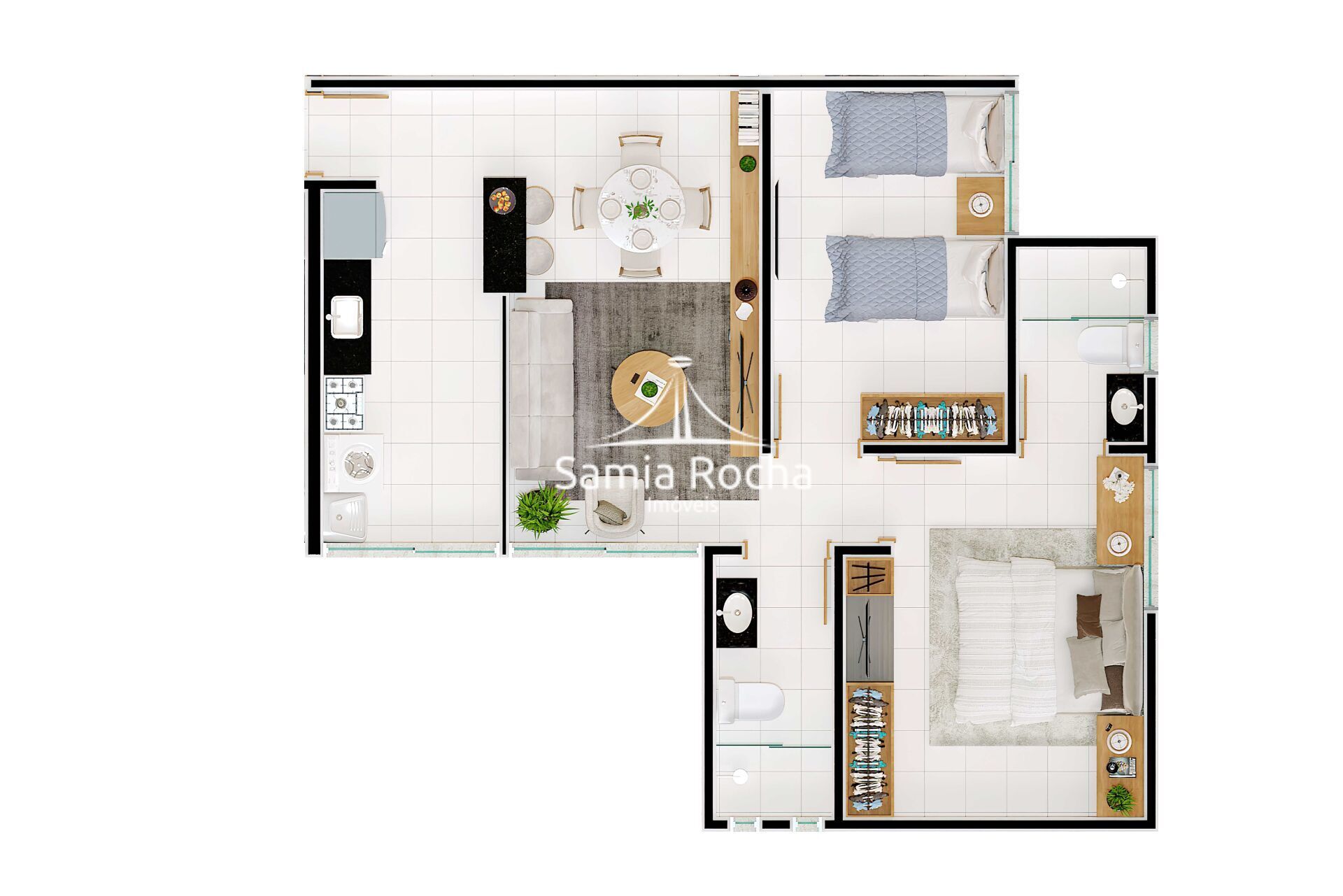 Apartamento à venda com 2 quartos, 54m² - Foto 3