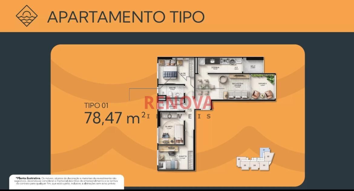 Apartamento à venda com 3 quartos, 78m² - Foto 9