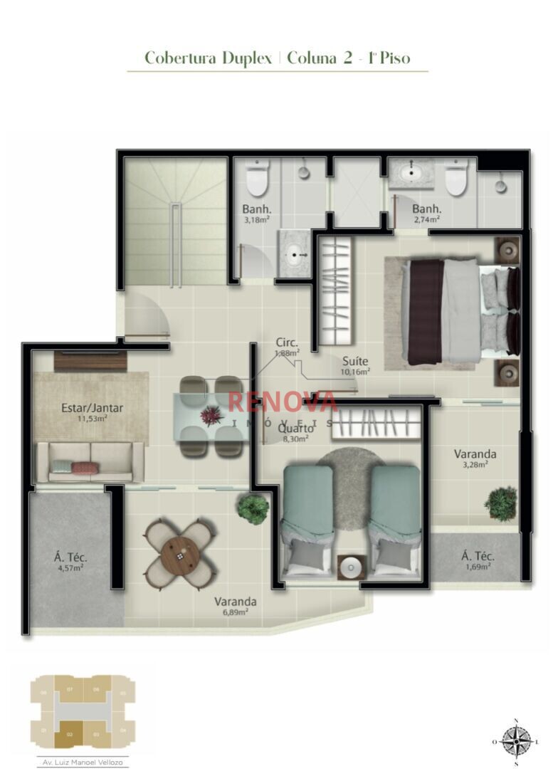 Apartamento à venda com 2 quartos, 116m² - Foto 6