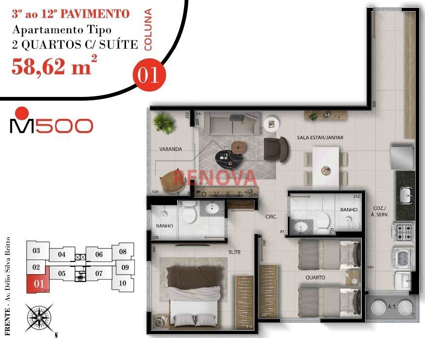 Apartamento à venda com 1 quarto, 35m² - Foto 12