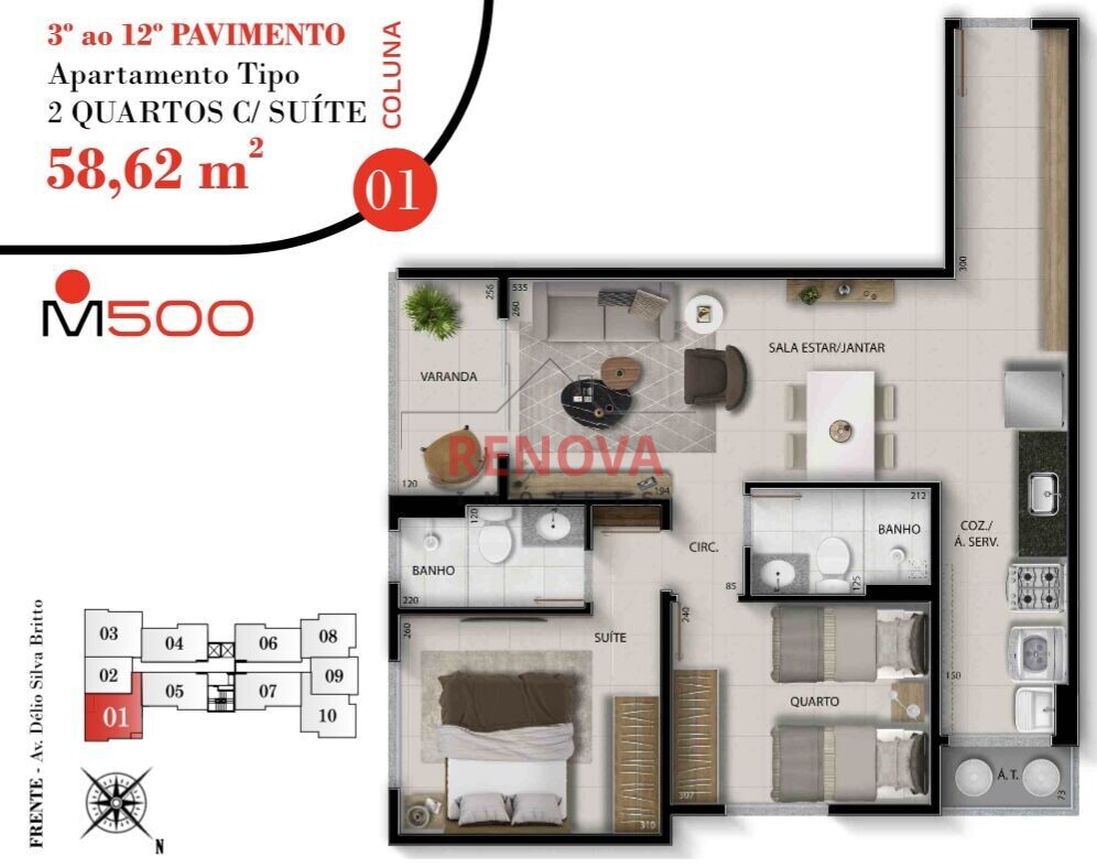 Apartamento à venda com 1 quarto, 35m² - Foto 11