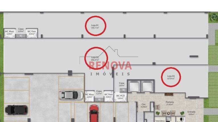 Loja-Salão, 78 m² - Foto 2