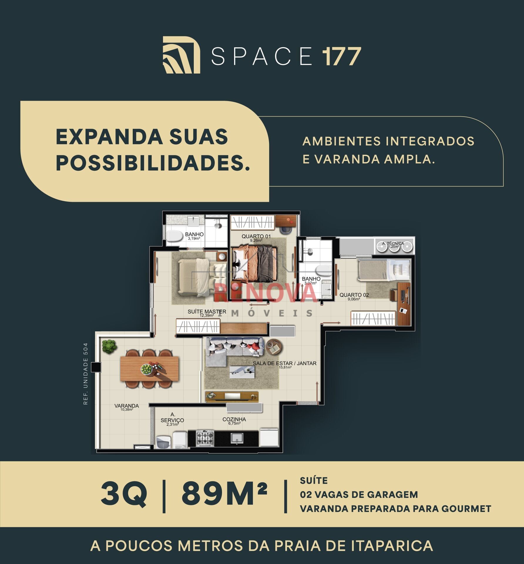 Apartamento à venda com 3 quartos, 89m² - Foto 5