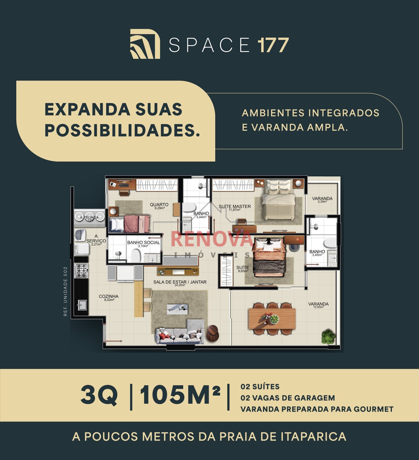 Apartamento à venda com 3 quartos, 89m² - Foto 6