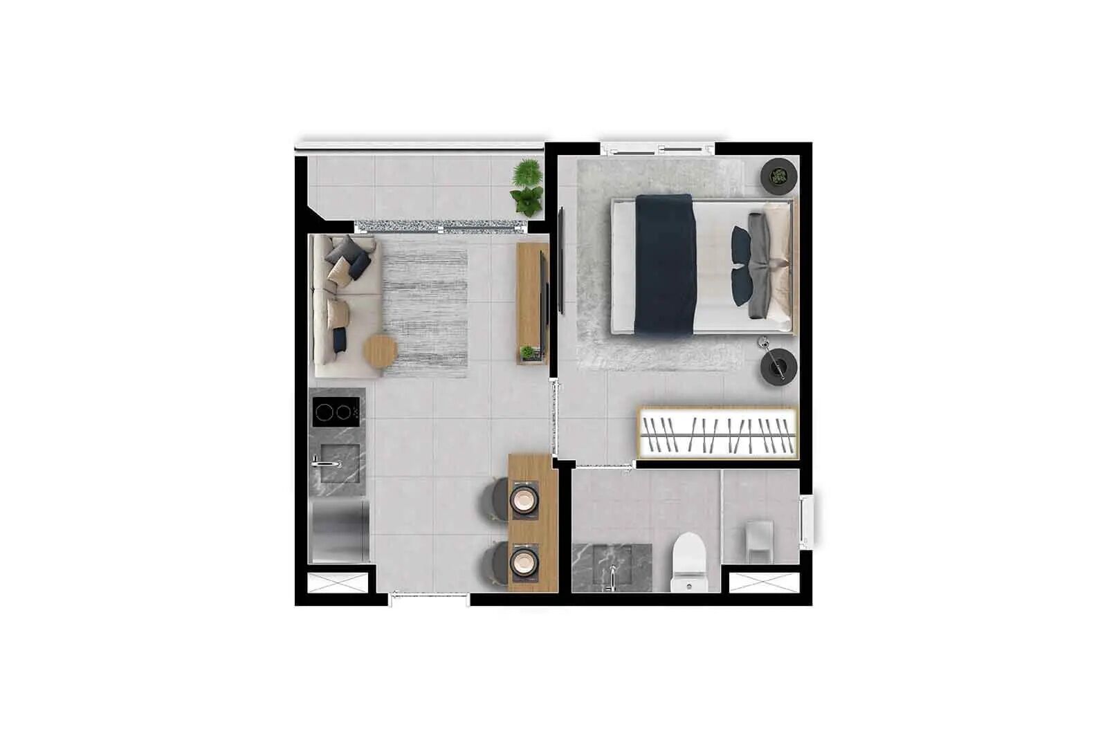 Apartamento, 1 quarto, 25 m² - Foto 19
