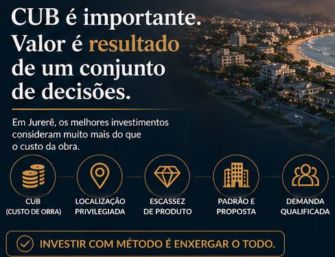 Estudo do CUB-SC para Investidores em projeto SPE em Jurerê - Ano de 2026.