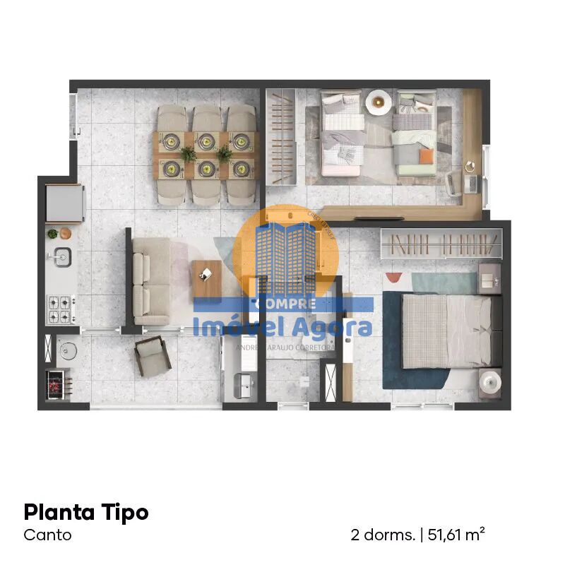 Apartamento, 2 quartos, 51 m² - Foto 5