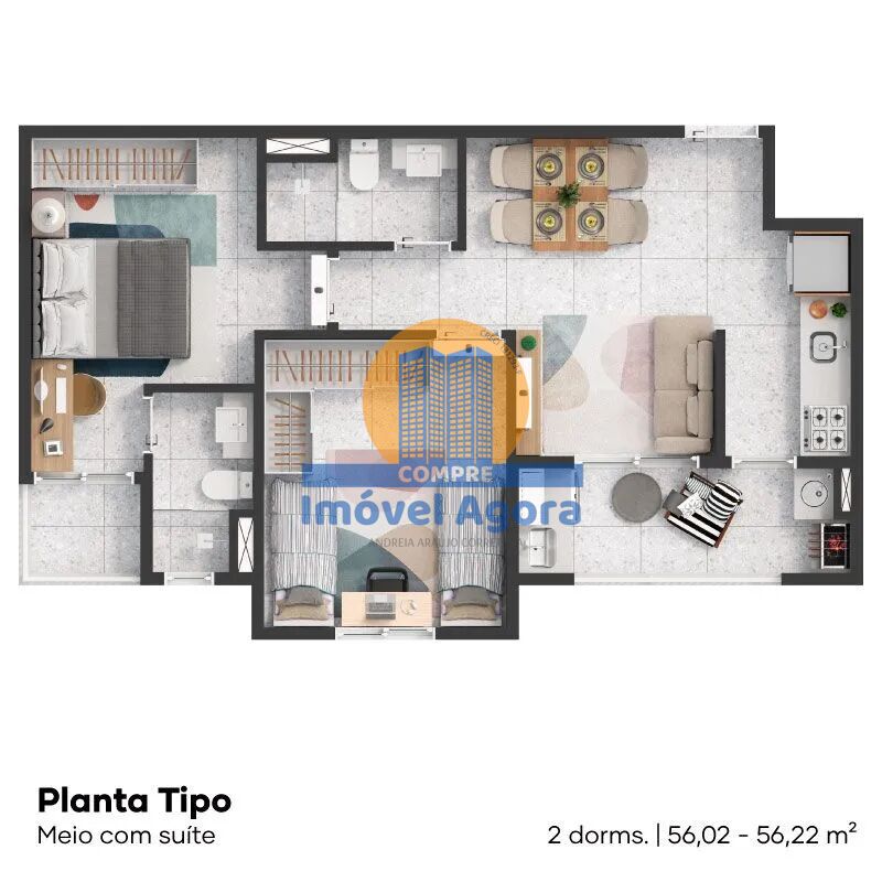 Apartamento, 2 quartos, 51 m² - Foto 4