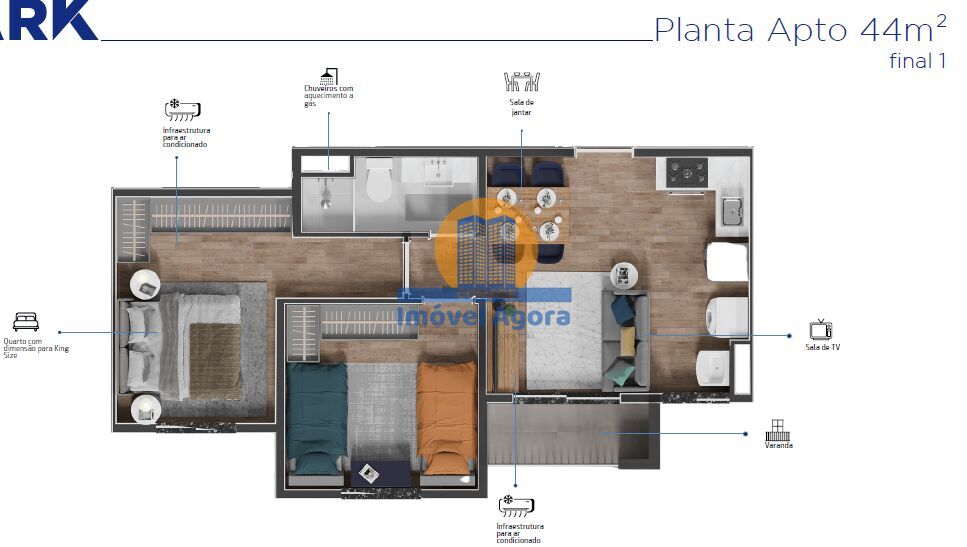 Apartamento, 2 quartos, 44 m² - Foto 14