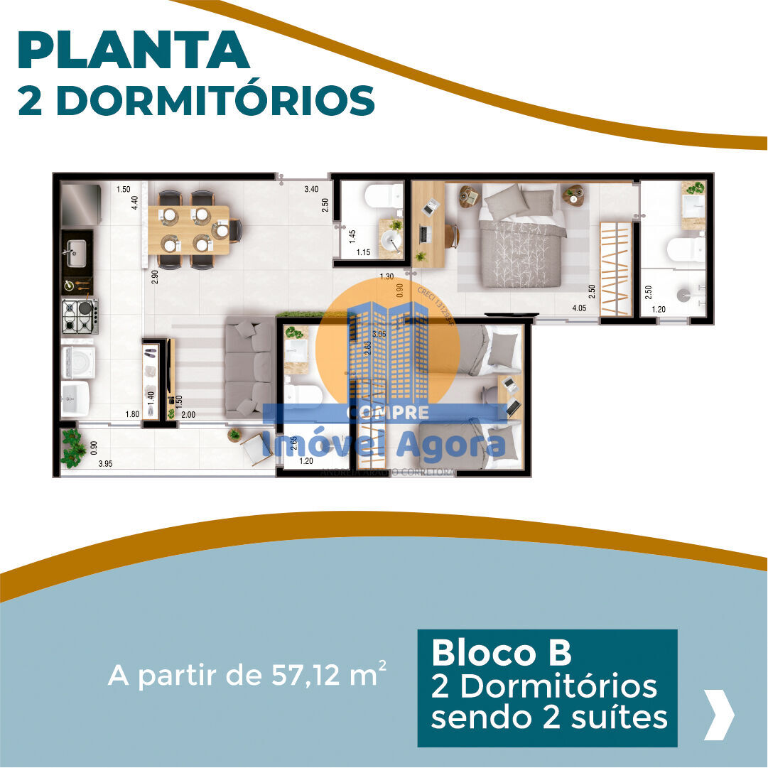 Apartamento, 2 quartos, 57 m² - Foto 11