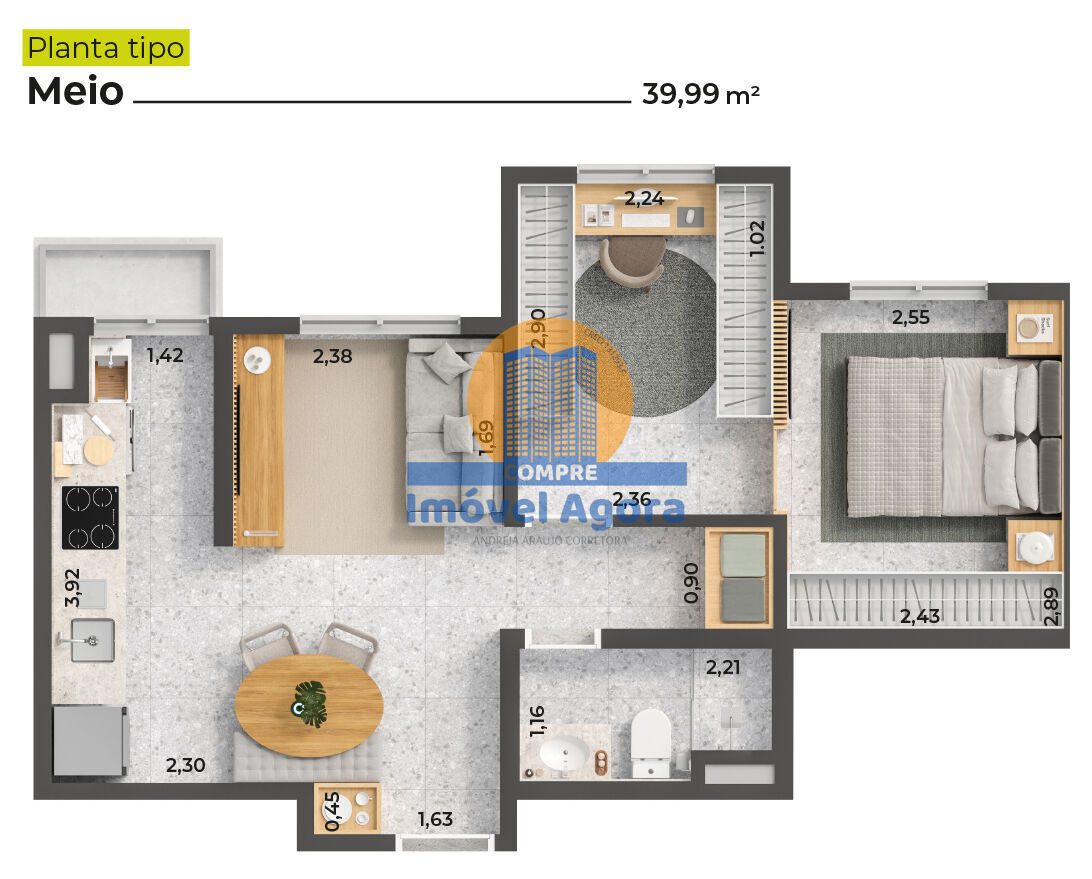 Apartamento, 2 quartos, 39 m² - Foto 16