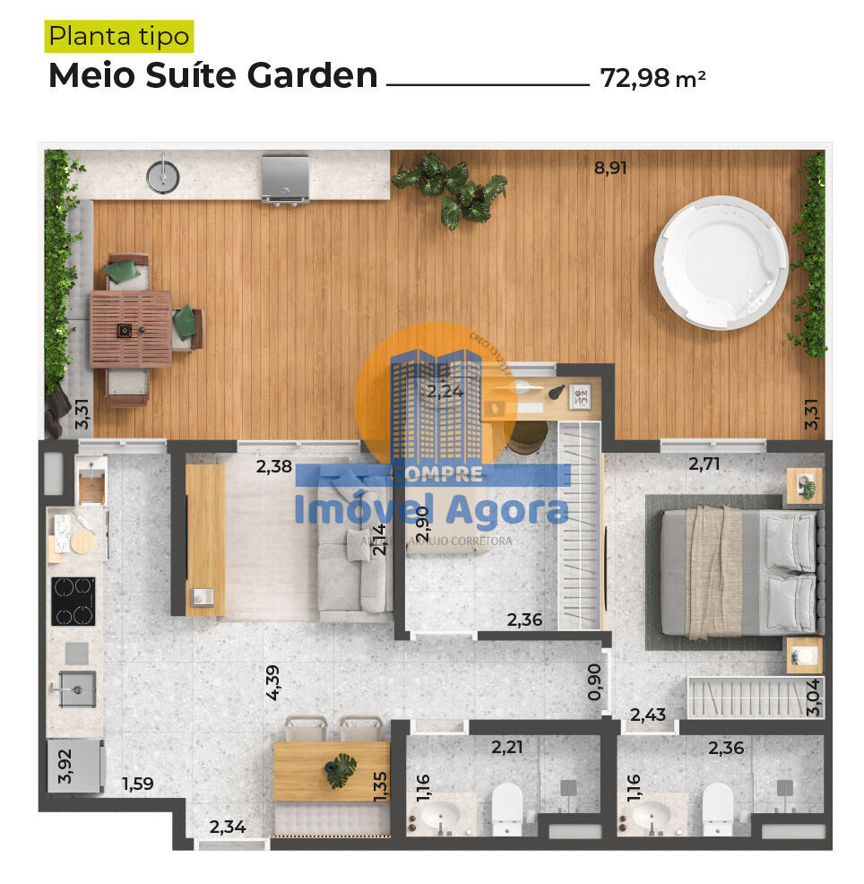 Apartamento, 2 quartos, 39 m² - Foto 13