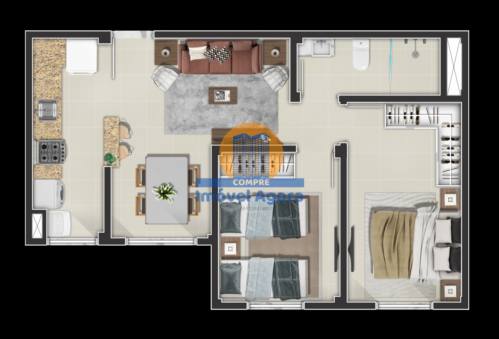 Apartamento à venda com 2 quartos, 48m² - Foto 20
