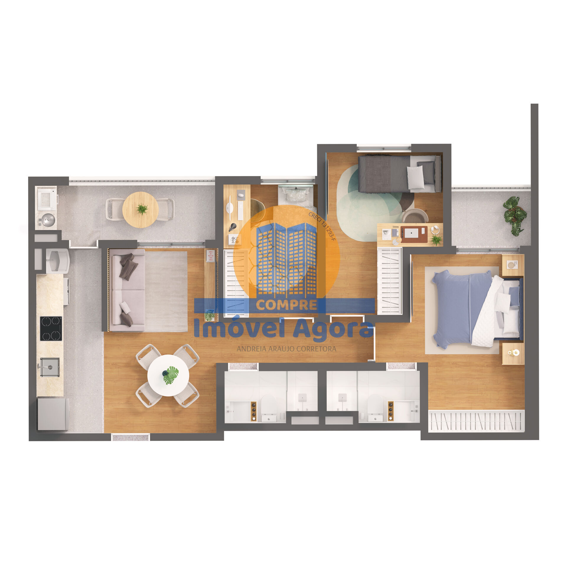 Apartamento, 3 quartos, 63 m² - Foto 25