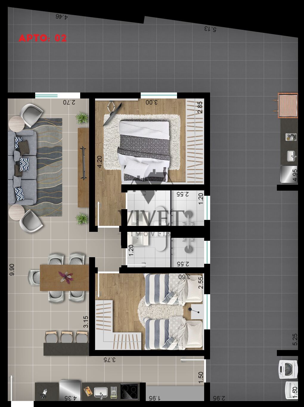 Apartamento à venda com 2 quartos, 70m² - Foto 18