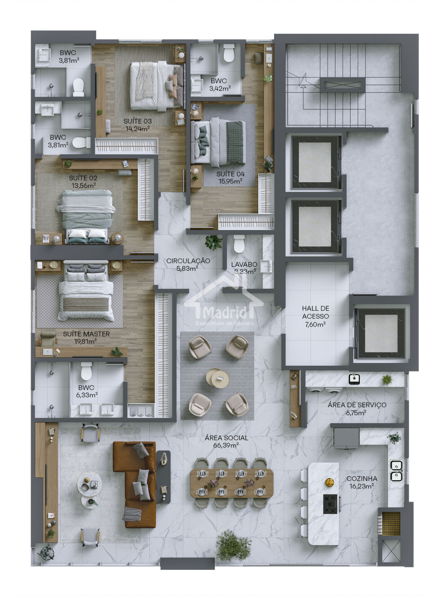 Apartamento à venda com 4 quartos, 202m² - Foto 24