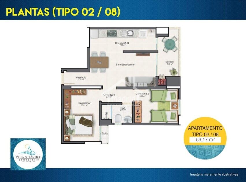 Apartamento à venda com 2 quartos, 59m² - Foto 27