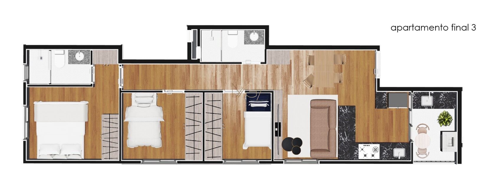 Apartamento à venda com 3 quartos, 59m² - Foto 4